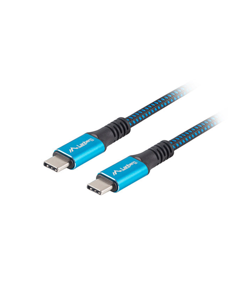 Lanberg USB-C to USB-C Cable, 0.5 m 8K/30Hz, Black/Blue