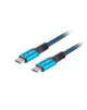 Lanberg USB-C to USB-C Cable, 1.2 m 8K/30Hz, Black/Blue