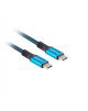 Lanberg USB-C to USB-C Cable, 1.2 m 8K/30Hz, Black/Blue