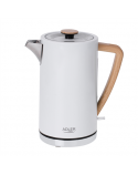 Adler Kettle AD 1347w Electric, 2200 W, 1.5 L, Stainless steel, 360° rotational base, White