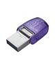 Kingston DataTraveler DT Micro Duo 3C 256 GB, USB Type-C and Type-A, Purple