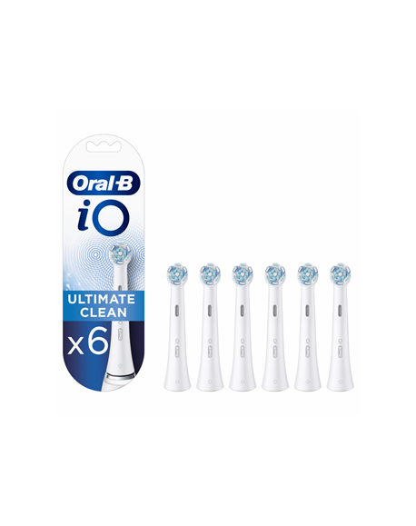 Oral-B Toothbrush replacement iO Ultimate Clean Heads, For adults, Number of brush heads included 6, White