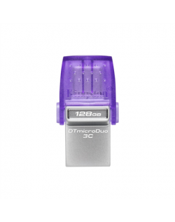 Kingston DataTraveler DT Micro Duo 3C 128 GB, USB Type-C and Type-A, Purple