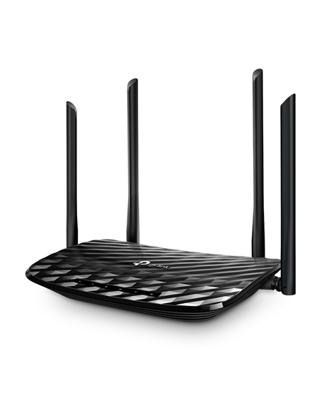 TP-LINK Router Archer C6 802.11ac, 300+867 Mbit/s, 10/100/1000 Mbit/s, Ethernet LAN (RJ-45) ports 4, MU-MiMO Yes, Antenna type 4