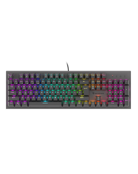 Genesis THOR 303, Mechanical Gaming Keyboard, RGB LED light, US, Black, Wired, USB Type-A