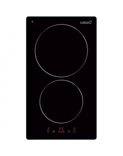 CATA Hob TD 3102 BK Vitroceramic, Number of burners/cooking zones 2, Touch, Timer, Black