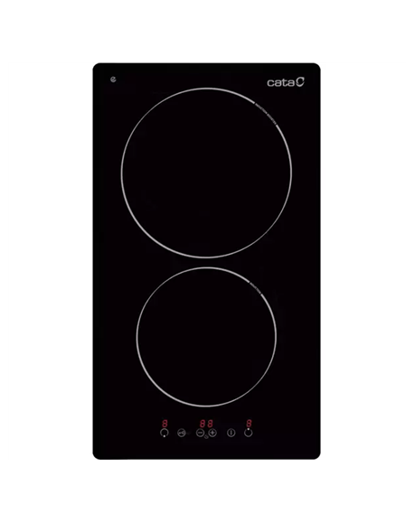 CATA Hob TD 3102 BK Vitroceramic, Number of burners/cooking zones 2, Touch, Timer, Black