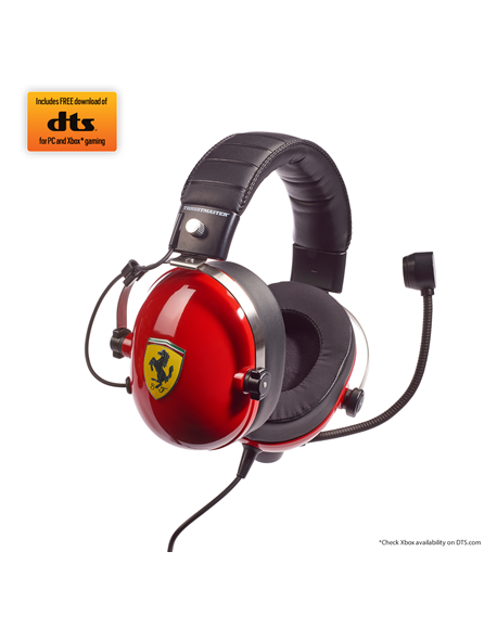 Thrustmaster Gaming Headset DTS T Racing Scuderia Ferrari Edition Built-in microphone, Wired, Red/Black