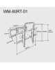 Gembird Full-motion TV Wall Mount WM-80ST-02 37-80 ", Maximum weight (capacity) 60 kg, Black