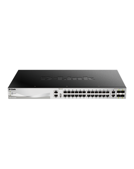 D-Link DGS-3130-30TS Switch Managed L2+, Rack mountable, 1 Gbps (RJ-45) ports quantity 24, 10 Gbps (RJ-45) ports quantity 2, SFP