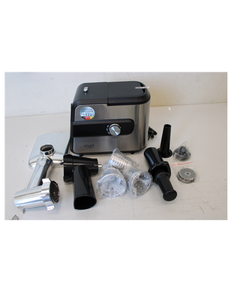 SALE OUT. Adler Meat mincer with a shredder AD 4813 Silver/Black, 600 W, Number of speeds 2, Throughput (kg/min) 1, DEMO