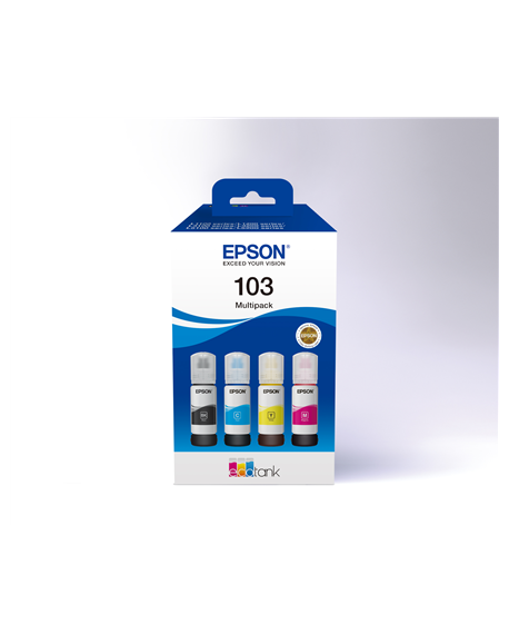 Epson 103 EcoTank Ink Cartridge, Black, Cyan, Magenta, Yellow, Multipack 4-colours