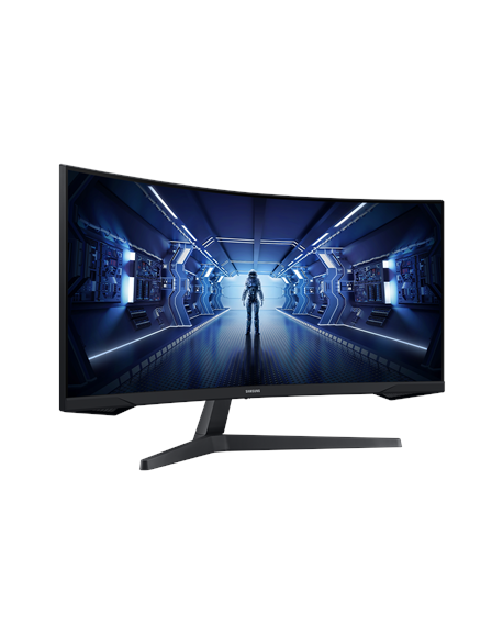 Samsung Curved Monitor LC34G55TWWPXEN 34 ", VA, UWQHD, 3440 x 1440, 21:9, 1 ms, 250 cd/m², Black, 165 Hz, HDMI ports quantity 1