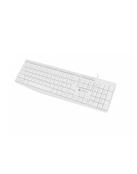 Natec Keyboard Nautilus NKL-1951 Wired, US, USB Type-A, White