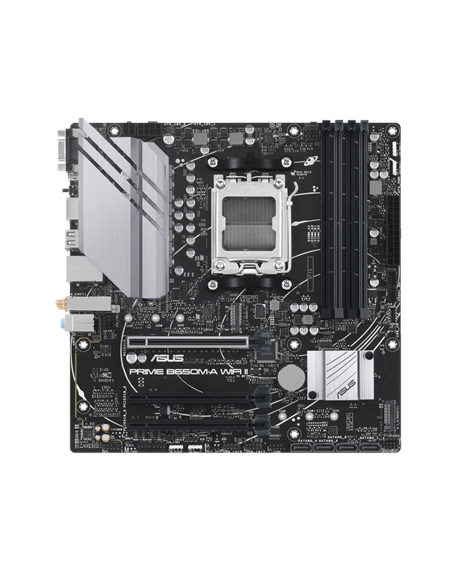 Asus PRIME B650M-A WIFI II Processor family AMD, Processor socket AM5, DDR5 DIMM, Memory slots 4, Supported hard disk drive inte