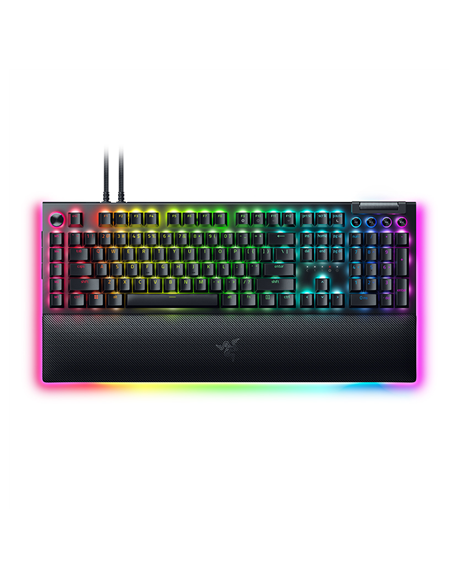 Razer Mechanical Gaming Keyboard BlackWidow V4 Pro RGB LED light, NORD, Wired, Black, Green Switches, Numeric keypad