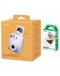 Fujifilm Instax Mini 12 Camera + Instax Mini Glossy (10pl) Lilac Purple