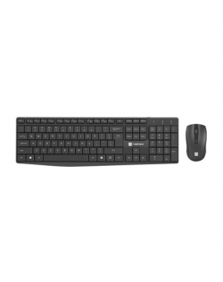 Natec Keyboard and Mouse Squid 2in1 Bundle Keyboard and Mouse Set, Wireless, US, Black