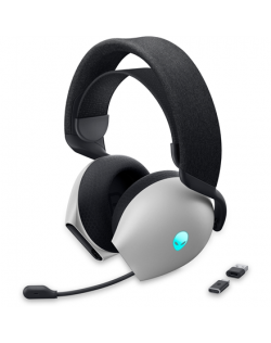 Dell Alienware Dual Mode Wireless Gaming Headset AW720H Over-Ear, Built-in microphone, Lunar Light, Noise canceling, Wireless