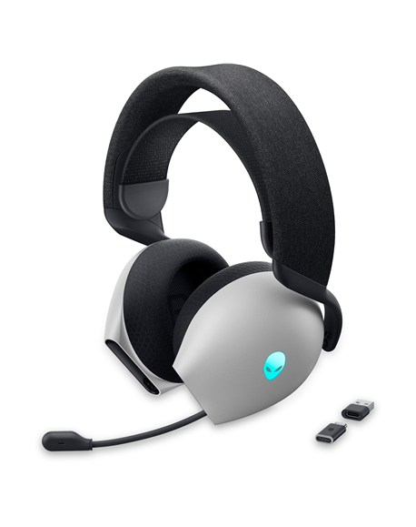 Dell Alienware Dual Mode Wireless Gaming Headset AW720H Over-Ear, Built-in microphone, Lunar Light, Noise canceling, Wireless