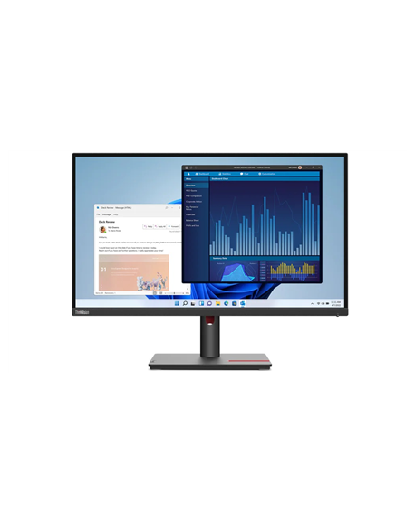 Lenovo ThinkVision T27p-30 27 ", IPS, 4K, 3840 x 2160, 16:9, 4 ms, 350 cd/m², Black, 60 Hz, HDMI ports quantity 1