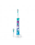 Philips Sonic Electric toothbrush HX6322/04 For kids, Rechargeable, Sonic technology, Teeth brushing modes 2, Number of brush heads included 2, Aqua