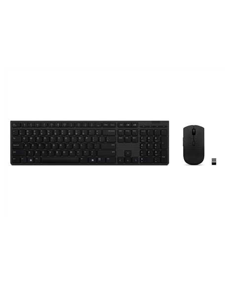 Lenovo Professional Wireless Rechargeable Keyboard and Mouse Combo US Euro Grey