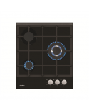 Simfer Hob H4.305.HGSSP Gas on glass, Number of burners/cooking zones 3, Rotary painted inox knobs, Black, 45 cm