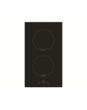 Simfer Hob H3.020.DEISP Induction, Number of burners/cooking zones 2, Touch control, Timer, Black