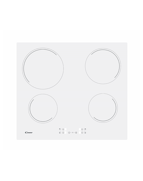 Candy Hob CH64CCW Vitroceramic, Number of burners/cooking zones 4, Touch, White