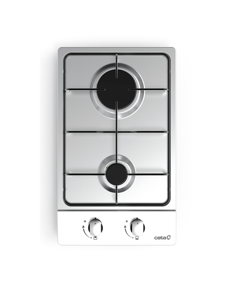 CATA Hob GI 3002 X Gas, Number of burners/cooking zones 2, Rotary knobs, Stainless steel