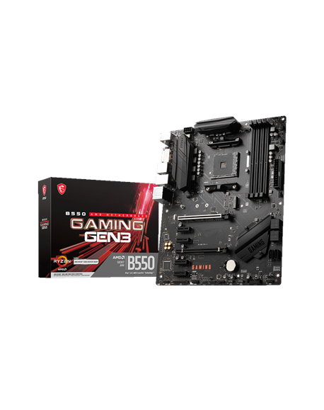 MSI B550 GAMING GEN3 Processor family AMD, Processor socket AM4, DDR4 DIMM, Memory slots 4, Supported hard disk drive interfaces