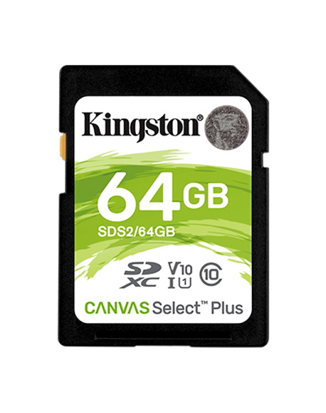 Kingston Canvas Select Plus UHS-I 64 GB, SDXC, Flash memory class 10