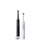 Oral-B Electric Toothbrush Pro3 3900 Cross Action Rechargeable, For adults, Number of brush heads included 2, Black and White, N