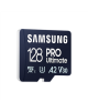 Samsung MicroSD Card PRO Ultimate 128 GB, microSDXC Memory Card, Flash memory class U3, V30, A2, SD adapter