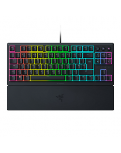 Razer Ornata V3 Tenkeyless Low-profile Keys Razer Mecha-Membrane Switches UV-coated Keycaps RGB LED light NORD Wired Black Mecha