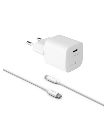 Fixed Mini Travel Charger USB-C/USB-C Cable