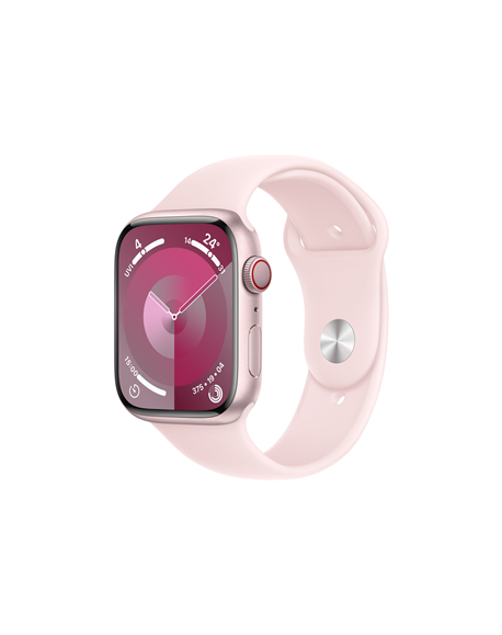 Apple Apple Watch Series 9 GPS + Cellular 45mm Pink Aluminium Case with Light Pink Sport Band - M/L Apple