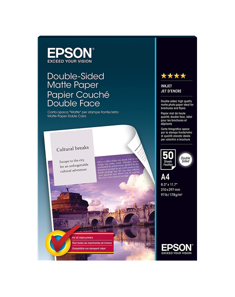 Epson Double Sided Matte Paper - A4 - 50 Sheets A4