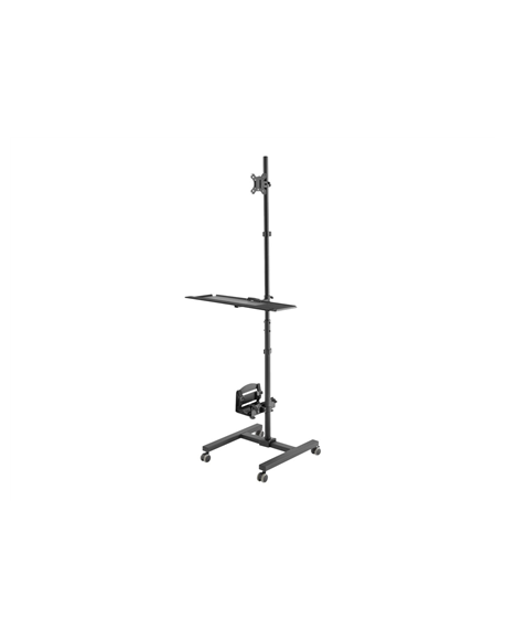 Digitus Mobile workstation with individual height adjustment DA-90374 17-32 " Monitor Mount, PC Holder Black