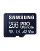 Samsung MicroSD Card with Card Reader PRO Ultimate 256 GB microSDXC Memory Card Flash memory class U3, V30, A2