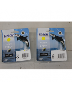 SALE OUT. Epson T7604 ink, Yellow Epson Ink Cartridge Yellow DAMAGED PACKAGING