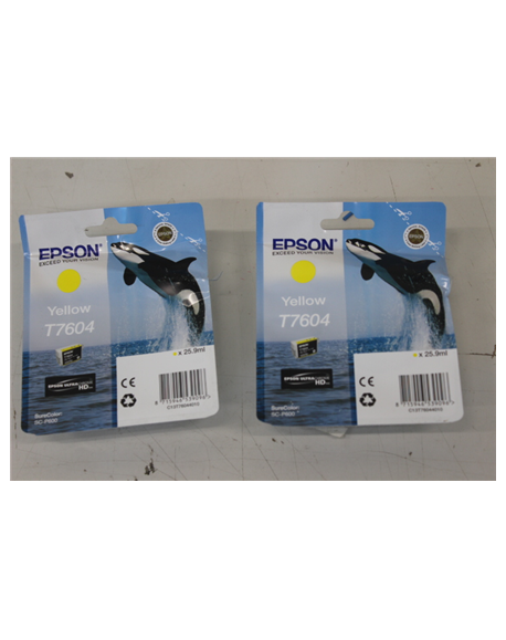 SALE OUT. Epson T7604 ink, Yellow Epson Ink Cartridge Yellow DAMAGED PACKAGING