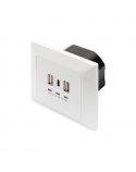 Digitus Socket with USB A & USB-C Ports, flush mounted