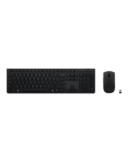 Lenovo Professional Wireless Rechargeable Keyboard and Mouse Combo Keyboard and Mouse Set Wireless Mouse included Estonia Grey B