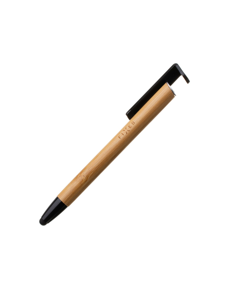 Fixed Pen With Stylus and Stand 3 in 1 Pencil Stylus for capacitive displays Stand for phones and tablets Bamboo