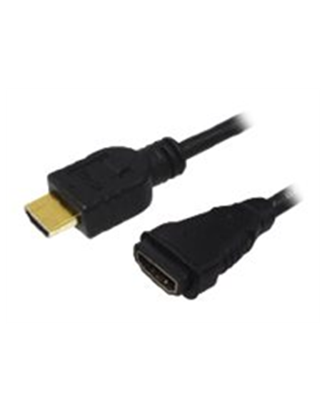 Logilink HDMI Cable Type A Male - HDMI Type A Female Black HDMI to HDMI 2 m