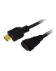 Logilink HDMI Cable Type A Male - HDMI Type A Female Black HDMI to HDMI 2 m