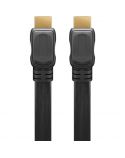 Goobay High Speed HDMI Flat Cable with Ethernet Black HDMI to HDMI 2 m