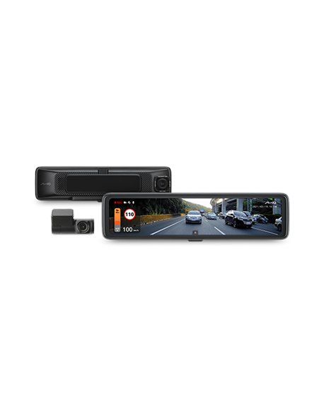 Mio MiVue R850T, Rear Camera GPS Wi-Fi Premium 2.5K HDR E-mirror DashCam with 11.88" Anti-glare Touchscreen Audio recorder